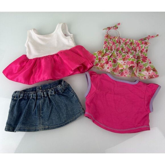 Build-a-Bear Clothing Lot Tank Top Sequin Dress Denim Skirt Unicorn Top Set of 4 - Picture 9 of 16